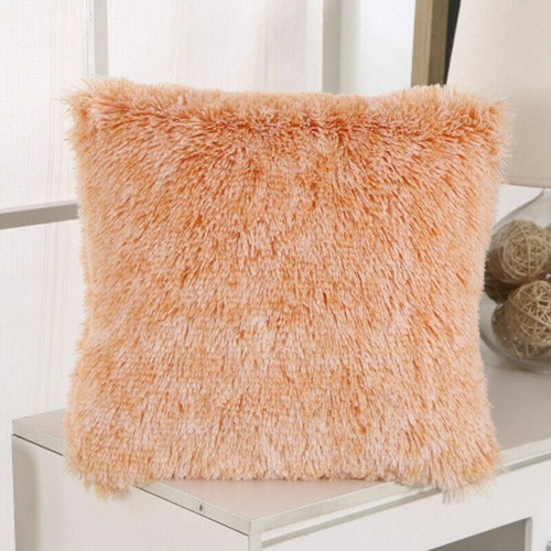 2x Fluffy Plush Pillow Case Shaggy Faux Fur Waist Throw Cushion Cover Home De ∂ - Picture 33 of 37