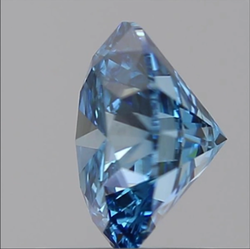 1.13 CT Blue Round Lab Grown Diamond Solitaire Engagement Ring IGI Certified - Video 1 of 1