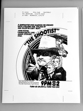 TV GUIDE AD SLICK THE SHOOTIST JOHN WAYNE LAUREN BACALL JAMES STEWART CBS 2 1978