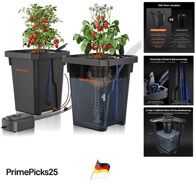 Hydroponic SystemSet 27L Deep Water Culture inklusive Zubehör