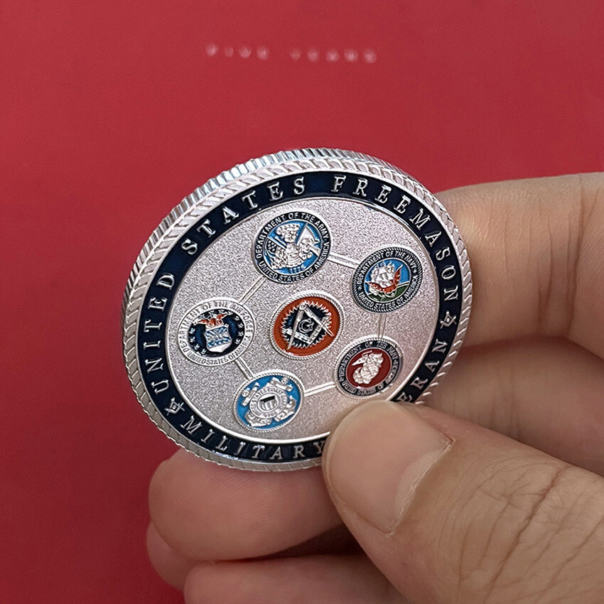 20PCS Challenge Coin US Military Masonic Freemason Commemorative Freemasonry