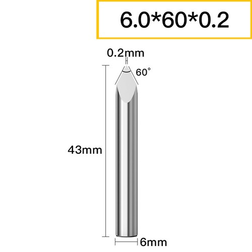 6mm Triangular Straight Cutter CNC Router Bits Engraving Cutter Carving Knife - Picture 14 of 27