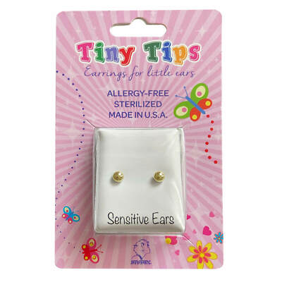 Studex Sensitive  for Kids Chirurgenstahl Ohrstecker vergoldet mit Kugel 3-4mm