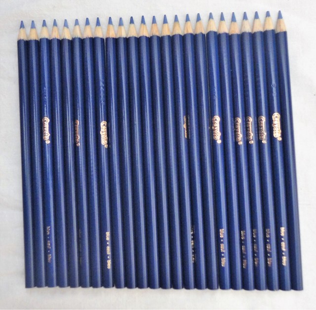 Lot of 24 Crayola Blue Colored Coloring Pencils New Unused eBay
