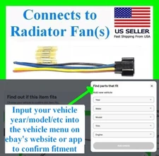 fits Ram Dodge Ford Radiator Engine Cooling Fan Connector Pigtail Plug Wires