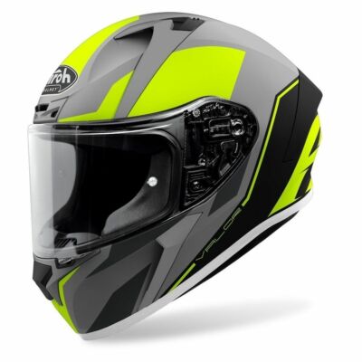 Full Face Motorcycle Helmet Airoh Valor Wings Yellow Matte Size S