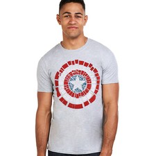 Image of Official Marvel Mens Captain America Shield Shattered T-shirt Grey S - XXL