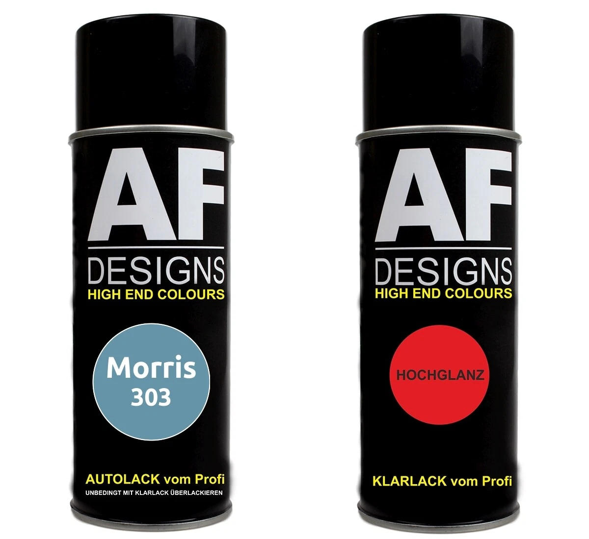 Autolack Spraydose Set Morris 303 Denim Blue Metallic Basislack 