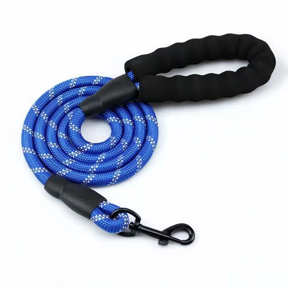 10FT Large Pet Rope Dog Leash Heavy Duty Reflective Nylon Leads w/ Comfy Handle