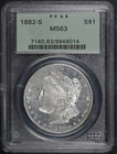 1882-S Morgan Dollar PCGS MS-63 Old Green Holder - Looks PL!
