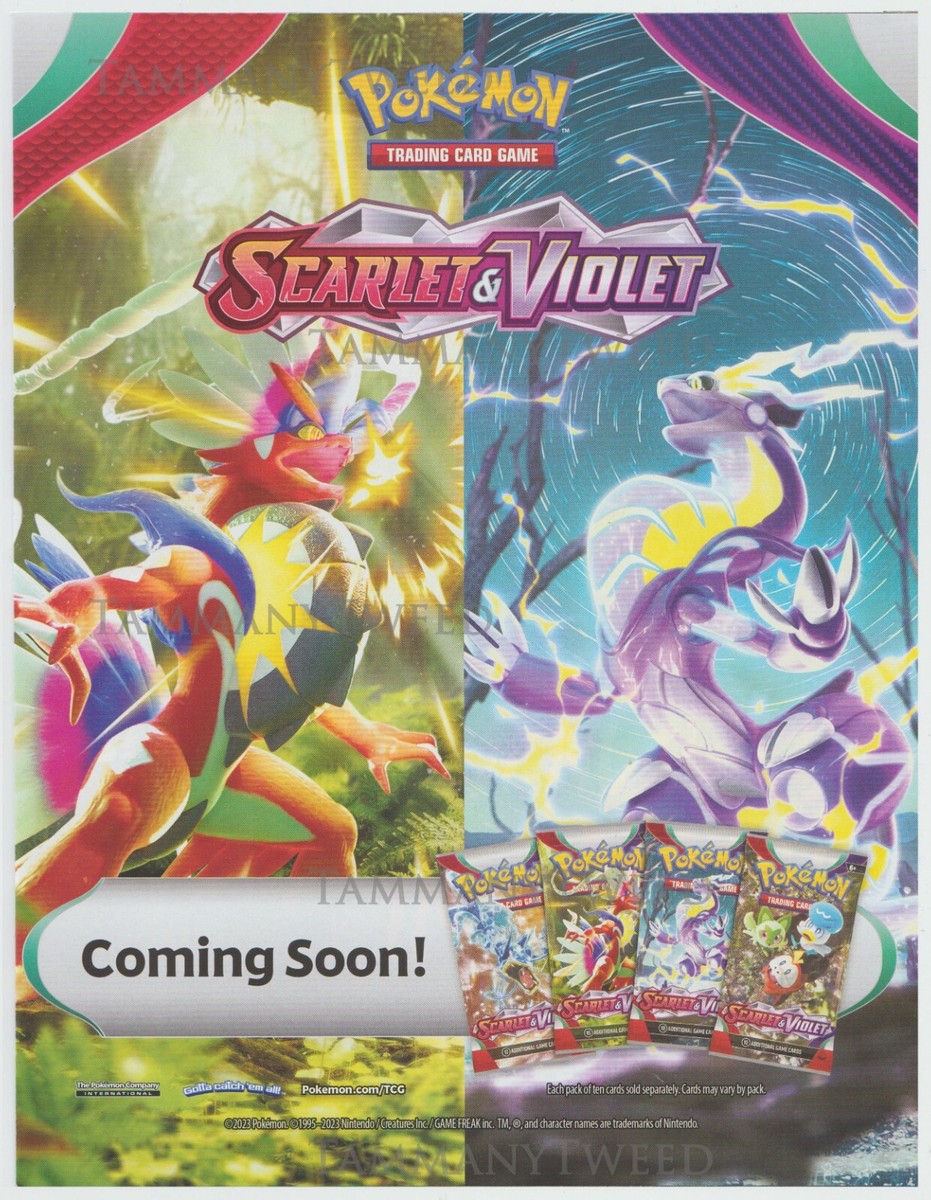 Pokemon Cards - Scarlet & Violet - Nintendo TCG CCG Print Ad