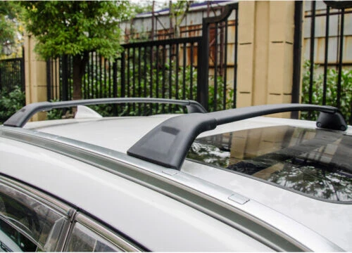 Поперечная штанга багажника на крышу 4 шт подходит для Mazda CX-9 CX9 2017-2025 серебристая с черным - Изображение 2 из 4