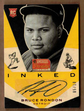 2013 PANINI AMERICA'S PASTIME INKED RED BRUCE RONDON #5/10 AUTO