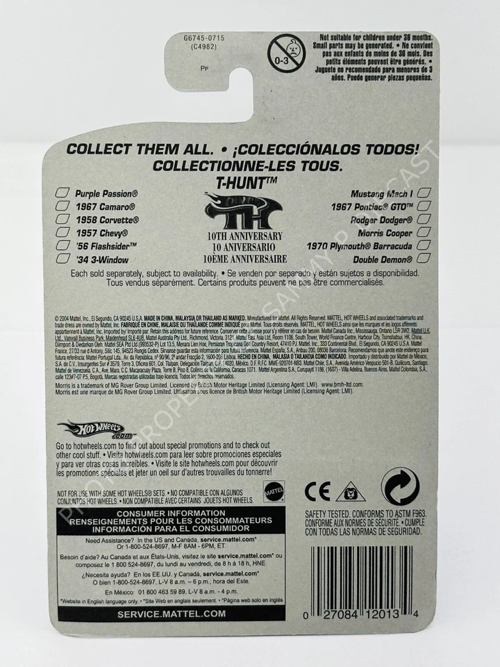 Hot Wheels 2005 Treasure Hunt Series Morris Cooper ¡con juego de pegatinas de fábrica!!! Foto 2 de 2