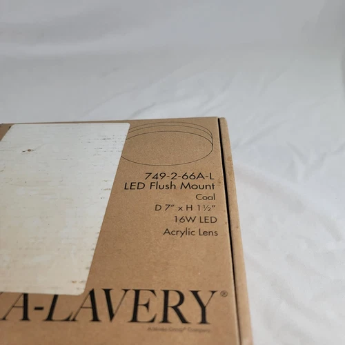 MINKA LAVERY 749-2-66A-L VANTAGE 7" LED LIGHT, FLUSH MOUNT, COLOR: COAL - Picture 5 of 5