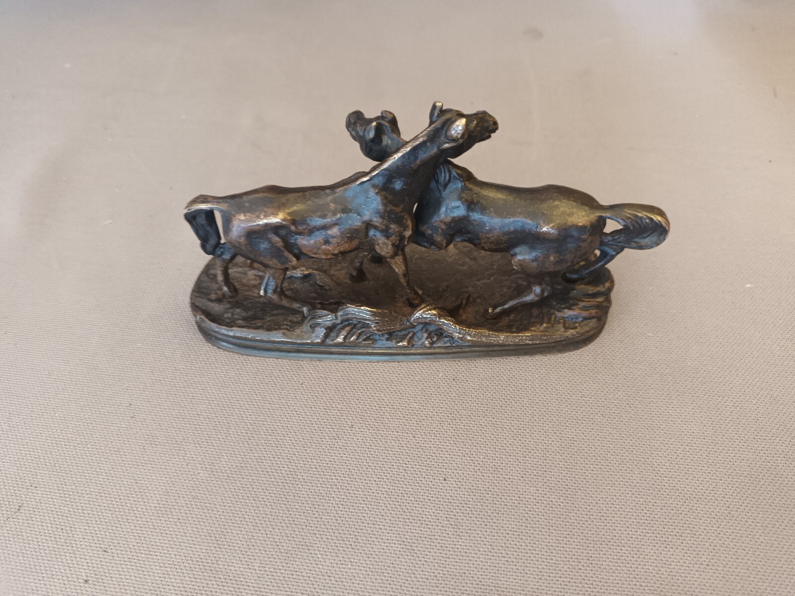 bronze animalier ancien chevaux Mêne l'accolade eBay