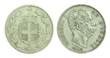 pcc1107) Regno Umberto I (1878-1900) Lire 2 Stemma 1885 Rara