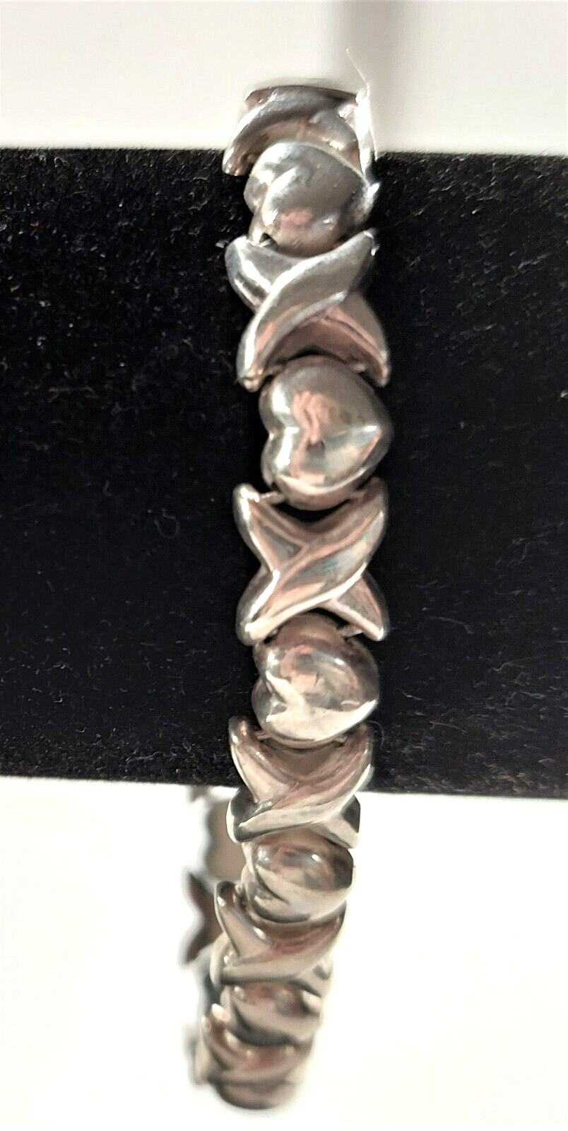 Italy 925 sterling 7 1/16 inch hugs and kisses bracelet