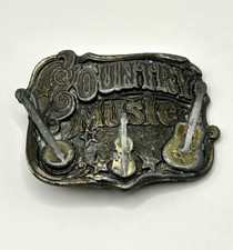 Vintage The Great American Buckle Company Country Music Belt Buckle 1982