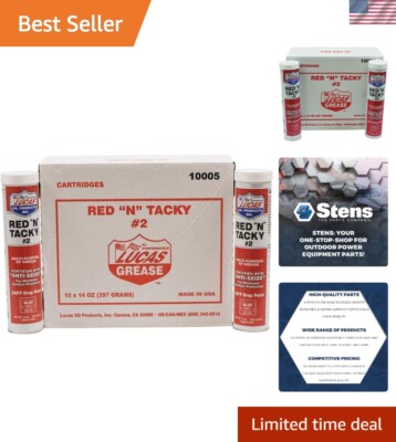 Stens Red N Tacky Grease 10-Pack: Ultimate Engine Protection, 14 oz Tubes