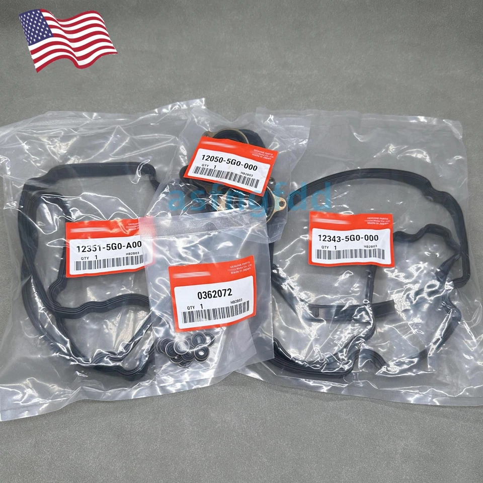 NUEVO Juego de juntas de cubierta de válvula para 14-20 ACURA MDX RLX 3.5L V6 SOHC 12050-5G0-000 EE. UU. Foto 2 de 4