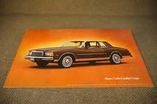 NOS 1979 Monte Carlo Landau Coupe Dealership Showroom Floor Poster Artwork OK GM