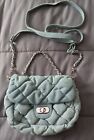Quilted Denim Crossbody purse long strap Small Claire'S