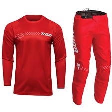 THOR SECTOR MOTOCROSS MX KIT PANTS JERSEY - MINIMAL RED