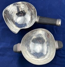 Vintage William Spratling Inspired Sterling Creamer Sugar With Rosewood Feet