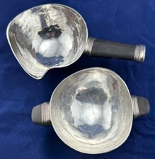 Vintage William Spratling Inspired Sterling Creamer Sugar With Rosewood Feet