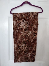 New Handmade Women's Dressy Silky Tiger pattern Scarf Double Loop