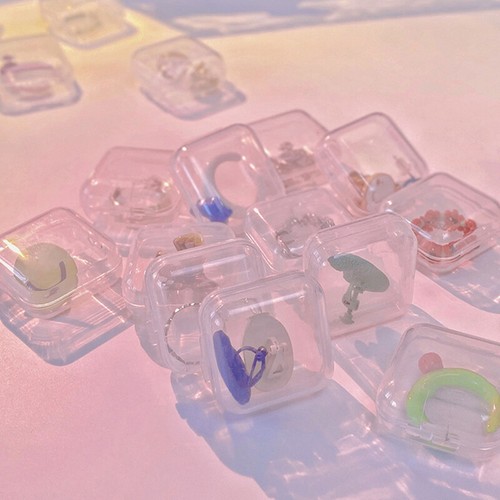 10PCS Small Boxes Square Plastic Box Jewelry Storage Case Container for Earrings - Picture 6 of 11