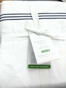 Nwt Pottery Barn Grand Embroidered Duvet Cover King Cal King