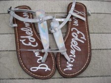 NWT Sam Edelman Kid's Silver Gigi Charm Sandals Size 5