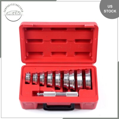Universeparts 10pc Bearing Race & Seal Driver Set – Wheel Axle Install Tool – 9 Discs + Collar