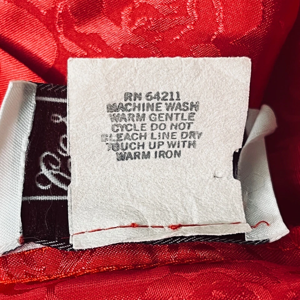 Camisola California Dynasty Vintage Jacquard com Cinto Grande Rosa Vermelha Anos 90 - Imagem 4 de 4