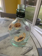 Large Decorative Jug For Sea Glass, coins, Ect. 12”x6”