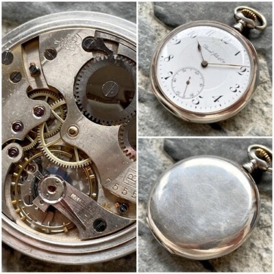   Antique Borel fils & Cie. [ Silver 0.800 ] old pocket watch 15 Jewels