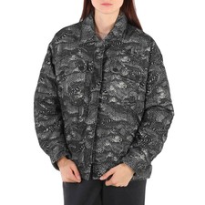 Kenzo Lime Tea Cheetah Print Cotton Oversized Jacket