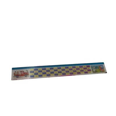 Vintage 3D Holographic Ruler Multiplication Facts Check School Supply Fire Truck