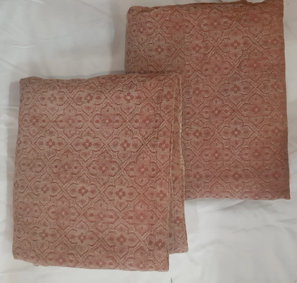 JCP Penney Home: 2 paneles 78x86 y 2 valencias 78x22 y 2 amarres melocotón retazos Foto 2 de 4