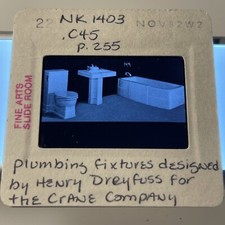 Henry Dreyfuss Crane Company Plumbing Fixtures 35mm Art Slide BATH