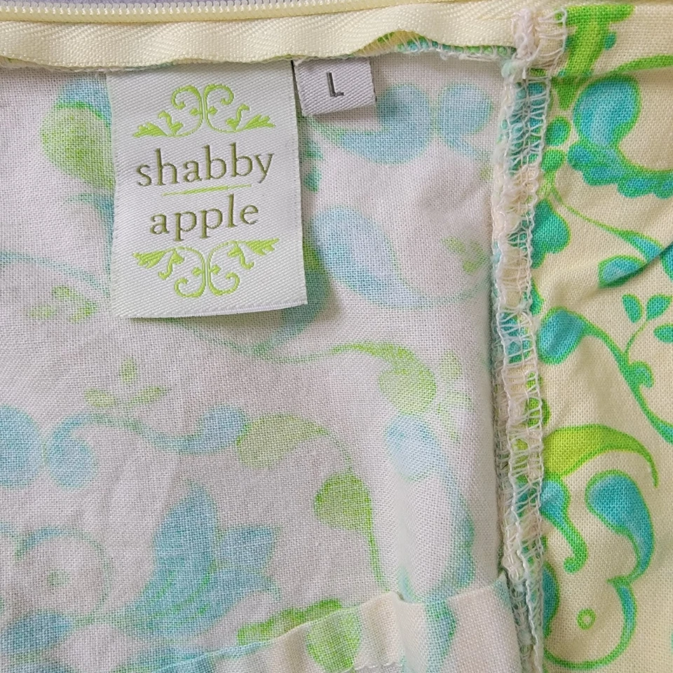 Saia lápis maçã gasto tamanho grande algodão costas zíper escondido amarelo verde - Imagem 4 de 4