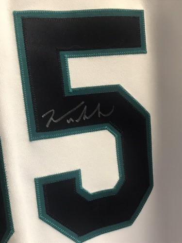 MICHAEL SAUNDERS SEATTLE MARINERS #55 MAJESTIC PRO AUTHENTIC MLB SIGNED JERSEY - Picture 7 of 24