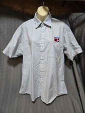 Pepsi Work Uniform Button Shirt Mens Employee Short Sleeve Blue Vintage Pocket L