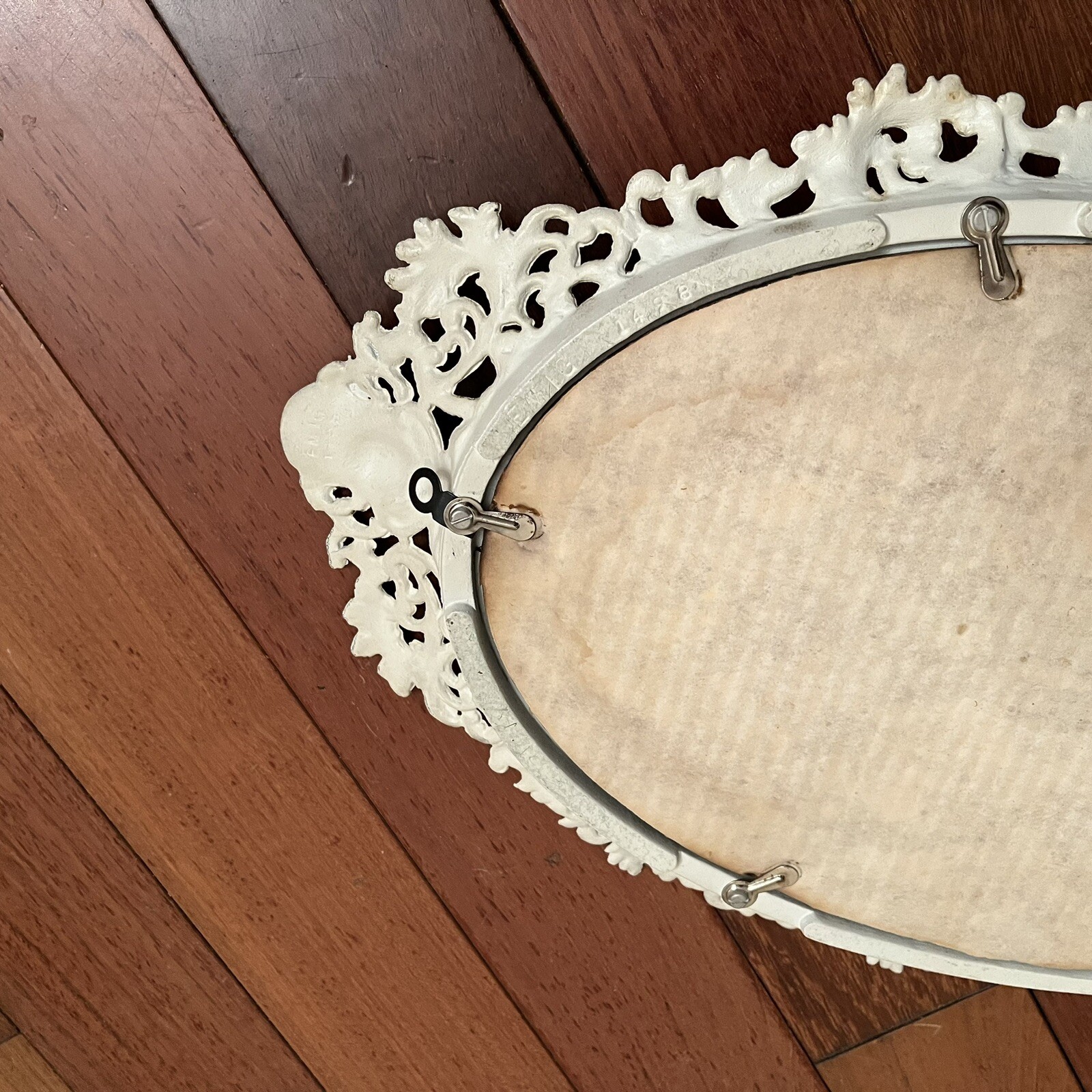 Cast Iron Mirror Tray Vintage 1960s Mid Century Ornate Robert Emig 1498 White eBay