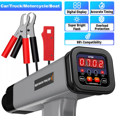 KZYEE KT60 Engine Timing Light Tachometer for Car Motorcycles Marine Agricultura