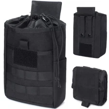 Tactical Molle Dump Pouch Roll-Up Drawstring Mag Pouch Utility Folding Dump Bag