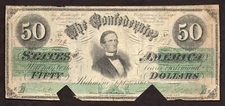 1861 $50 T-16 Confederate States of America - Fine Cancelled