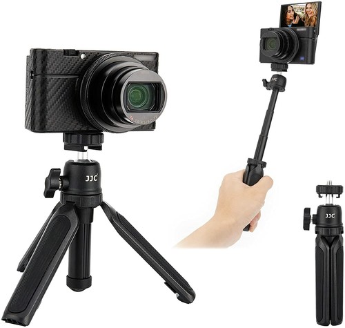Extendable Mini Tripod for Sony ZV-E10 A6000 A7C Canon M50 M6 Mark II III G7X G7 - 第 1/6 張圖片
